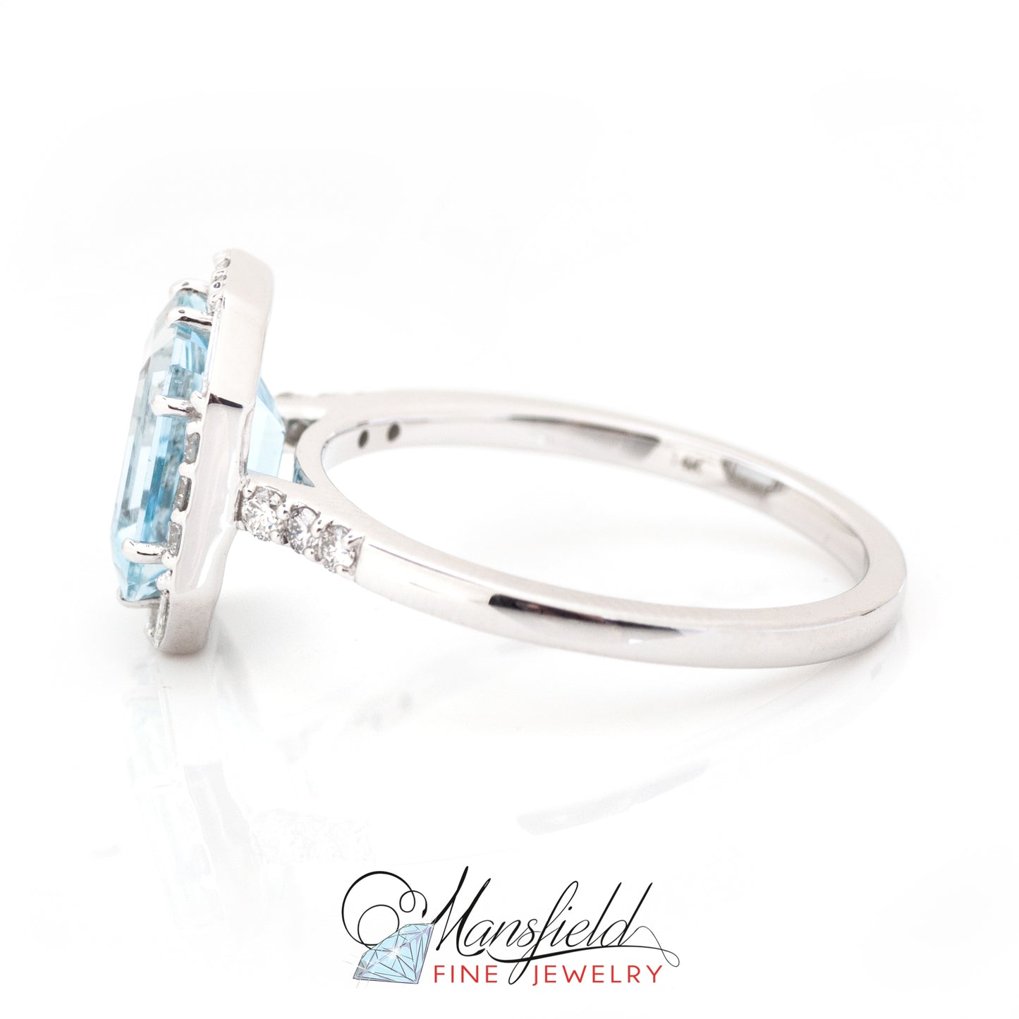 Emerald Cut Aquamarine Cocktail Ring