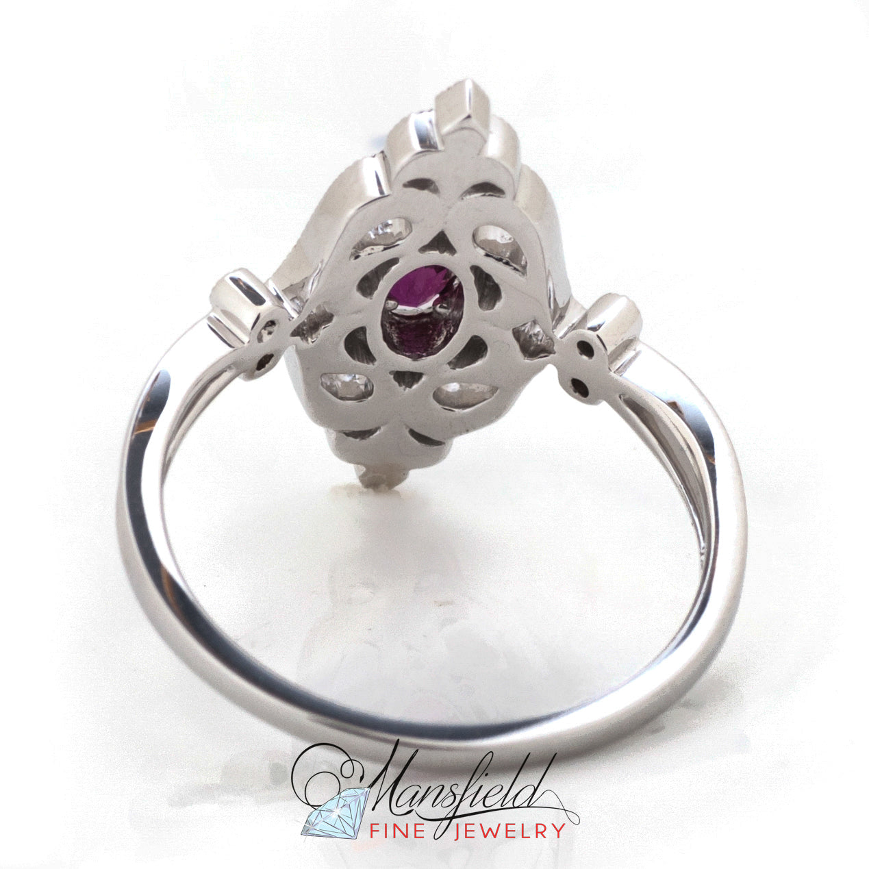 Ruby Shield Cocktail Ring