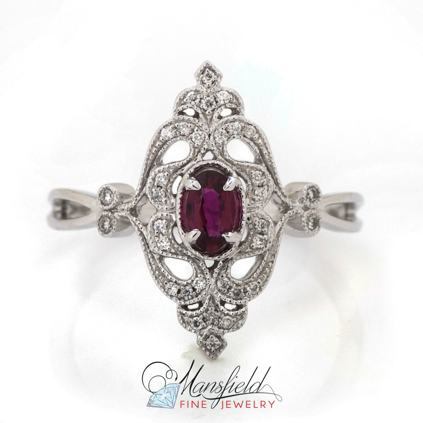 Ruby Shield Cocktail Ring – Mansfield Fine Jewelry