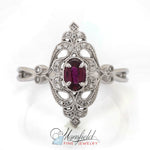 Ruby Shield Cocktail Ring
