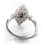 Ruby Shield Cocktail Ring